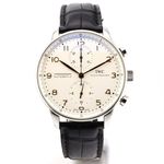 IWC Portuguese Chronograph IW371401 (2011) - Silver dial 41 mm Steel case (1/2)