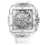 Hublot Square Bang 821.JX.0120.RT (2025) - Transparent dial 42 mm Ceramic case (1/1)