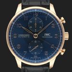 IWC Portuguese Chronograph IW371614 (2024) - Blue dial 41 mm Red Gold case (2/8)