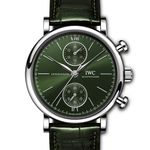 IWC Portofino Chronograph IW391405 (2024) - Groen wijzerplaat 39mm Staal (1/1)