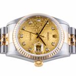 Rolex Datejust 36 16233 (2002) - Champagne dial 36 mm Gold/Steel case (6/8)