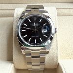 Rolex Datejust 41 126300 (2018) - Black dial 48 mm Steel case (1/12)