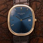 Patek Philippe Golden Ellipse 3747 (1968) - Blue dial 31 mm Yellow Gold case (3/5)