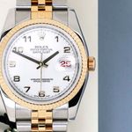 Rolex Datejust 36 116233 (2008) - Wit wijzerplaat 36mm Goud/Staal (5/8)