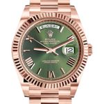 Rolex Day-Date 40 228235 (2023) - Green dial 40 mm Rose Gold case (1/1)