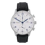IWC Portuguese Chronograph IW371417 (2011) - Silver dial 41 mm Steel case (1/8)