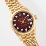 Rolex Lady-Datejust 6917 (1979) - Rood wijzerplaat 26mm Geelgoud (1/7)