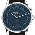 NOMOS Zürich Weltzeit 807 (2025) - Blauw wijzerplaat 40mm Staal (1/1)