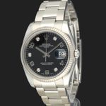 Rolex Oyster Perpetual Date 115234 (2017) - 34mm Staal (1/7)