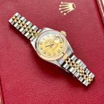 Rolex Lady-Datejust 69173 (1990) - Gold dial 26 mm Gold/Steel case (3/8)