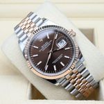 Rolex Datejust 36 126231 (2023) - Brown dial 36 mm Gold/Steel case (1/6)