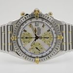 Breitling Chronomat B13352 (2001) - Pearl dial 39 mm Gold/Steel case (2/4)