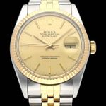 Rolex Datejust 36 16013 (1988) - Gold dial 36 mm Gold/Steel case (1/7)