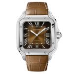 Cartier Santos WSSA0064 (2024) - Bruin wijzerplaat Onbekend Staal (1/1)