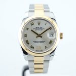 Rolex Datejust 31 178243 (Unknown (random serial)) - Silver dial 31 mm Gold/Steel case (1/8)