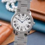 Cartier Ronde Solo de Cartier W6701005 (2014) - Zilver wijzerplaat 36mm Staal (3/8)