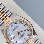 Rolex Datejust 36 16233 (2003) - Pearl dial 36 mm Gold/Steel case (4/8)