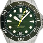 TAG Heuer Aquaracer 300M WBP5116.BA0013 (2026) - Green dial 42 mm Steel case (1/8)