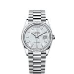 Rolex Day-Date 36 128396TBR (2025) - Wit wijzerplaat 36mm Platina (1/1)