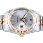 Rolex Datejust 36 16233 (1990) - Silver dial 36 mm Gold/Steel case (6/8)
