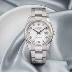 Rolex Oyster Perpetual Date 115234 (2007) - Wit wijzerplaat 34mm Staal (1/8)