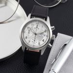 IWC Pilot Spitfire Chronograph IW370621 (2004) - Zilver wijzerplaat 39mm Staal (1/8)