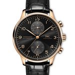 IWC Portuguese Chronograph IW371625 (2024) - Zwart wijzerplaat 41mm Roségoud (1/1)