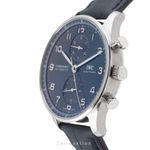 IWC Portuguese Chronograph IW371606 (Unknown (random serial)) - Blue dial 41 mm Steel case (5/8)