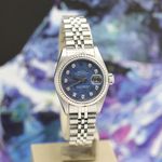 Rolex Lady-Datejust 79174 (2003) - Blue dial 26 mm Steel case (6/8)