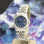 Rolex Lady-Datejust 79174 (2003) - Blue dial 26 mm Steel case (8/8)