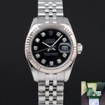 Rolex Lady-Datejust 179174 (2006) - Black dial 26 mm Steel case (1/8)