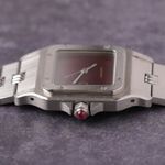Cartier Santos 2960 (Unknown (random serial)) - Red dial 29 mm Steel case (6/7)