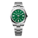 Rolex Oyster Perpetual 41 124300 (2024) - Groen wijzerplaat 41mm Staal (1/7)