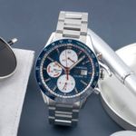 TAG Heuer Carrera Calibre 16 CV201AR.BA0715 (Unknown (random serial)) - Blue dial 41 mm Steel case (1/8)