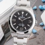 Rolex Explorer 214270 (Onbekend (willekeurig serienummer)) - Zwart wijzerplaat 39mm Staal (3/8)