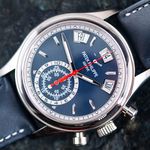 Patek Philippe Annual Calendar Chronograph 5960/01G-001 (2022) - Blauw wijzerplaat 40mm Witgoud (5/8)