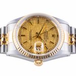 Rolex Datejust 36 16233 (1991) - Champagne dial 36 mm Gold/Steel case (6/8)