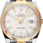 Rolex Datejust 41 126333 (2018) - White dial 41 mm Gold/Steel case (1/7)