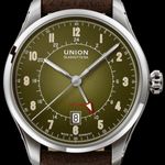 Union Glashütte Belisar GMT D009.429.16.092.00 (Onbekend (willekeurig serienummer)) - Groen wijzerplaat 41mm Staal (1/1)