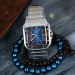Cartier Santos WSSA0063 (2023) - Blue dial 35 mm Steel case (1/7)