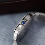Cartier Santos WSSA0063 (2023) - Blue dial 35 mm Steel case (5/7)