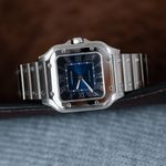 Cartier Santos WSSA0063 (2023) - Blue dial 35 mm Steel case (7/7)