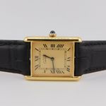 Cartier Tank Vermeil 6 (1990) - Yellow dial 23 mm Silver case (3/4)