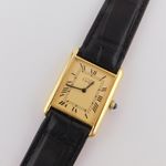 Cartier Tank Vermeil 6 (1990) - Yellow dial 23 mm Silver case (1/4)
