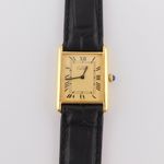 Cartier Tank Vermeil 6 (1990) - Yellow dial 23 mm Silver case (2/4)