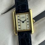 Cartier Tank Vermeil 366001 (1990) - White dial 28 mm Steel case (2/8)