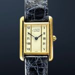 Cartier Tank Vermeil 366001 (1990) - White dial 28 mm Steel case (1/8)