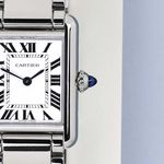 Cartier Tank WSTA0051 (2022) - Wit wijzerplaat 30mm Staal (4/7)