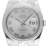 Rolex Datejust 36 116234 (2010) - Zilver wijzerplaat 36mm Staal (1/8)