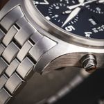 IWC Pilot Chronograph IW377704 (Onbekend (willekeurig serienummer)) - Zwart wijzerplaat 43mm Staal (6/8)
